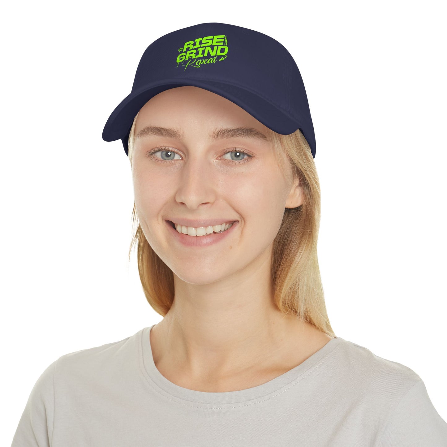 Motivation Rise and Grind Low Profile Cap - Unisex Stylish and Comfortable Hat for Sports/Gym Lovers