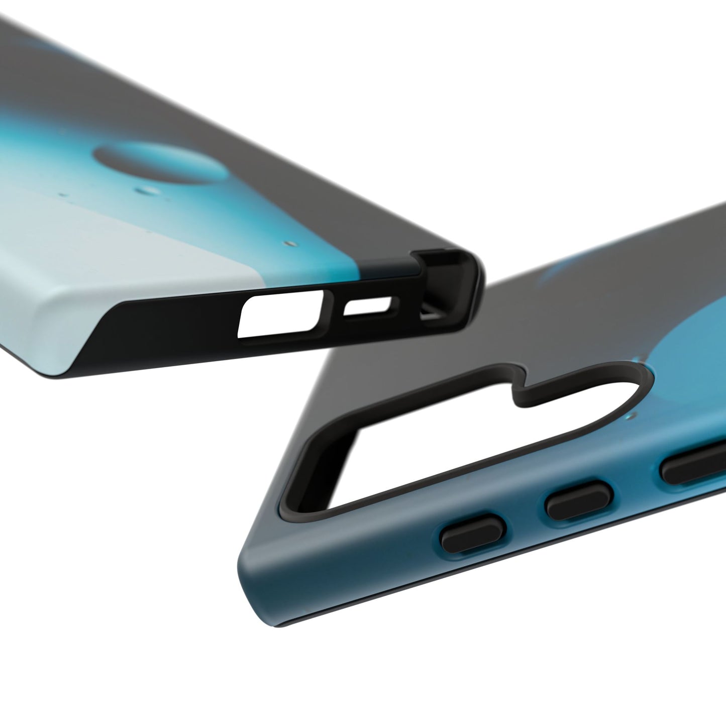 Samsung S24 series Tough Phone Cases - Blue bubbles