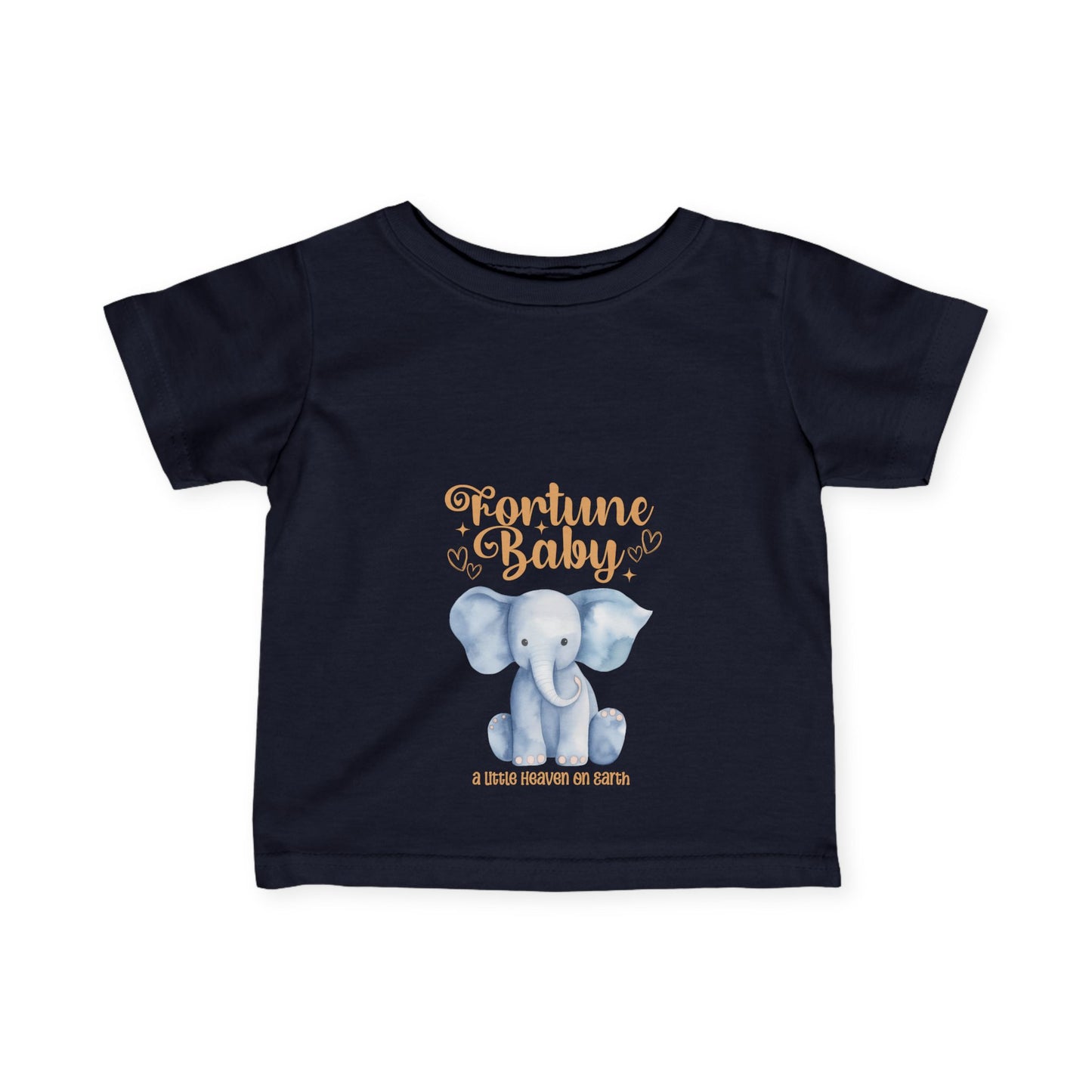 Fortune Baby Infant Fine Jersey Tee - Adorable Elephant Design for Newborns/kids