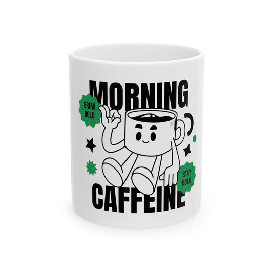 Bold Morning Caffeine Mug | Fun Coffee Cup for Coffee Lovers