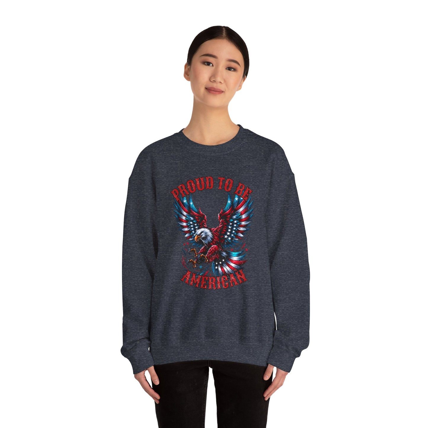 Proud American -Unisex Crewneck Sweatshirt -