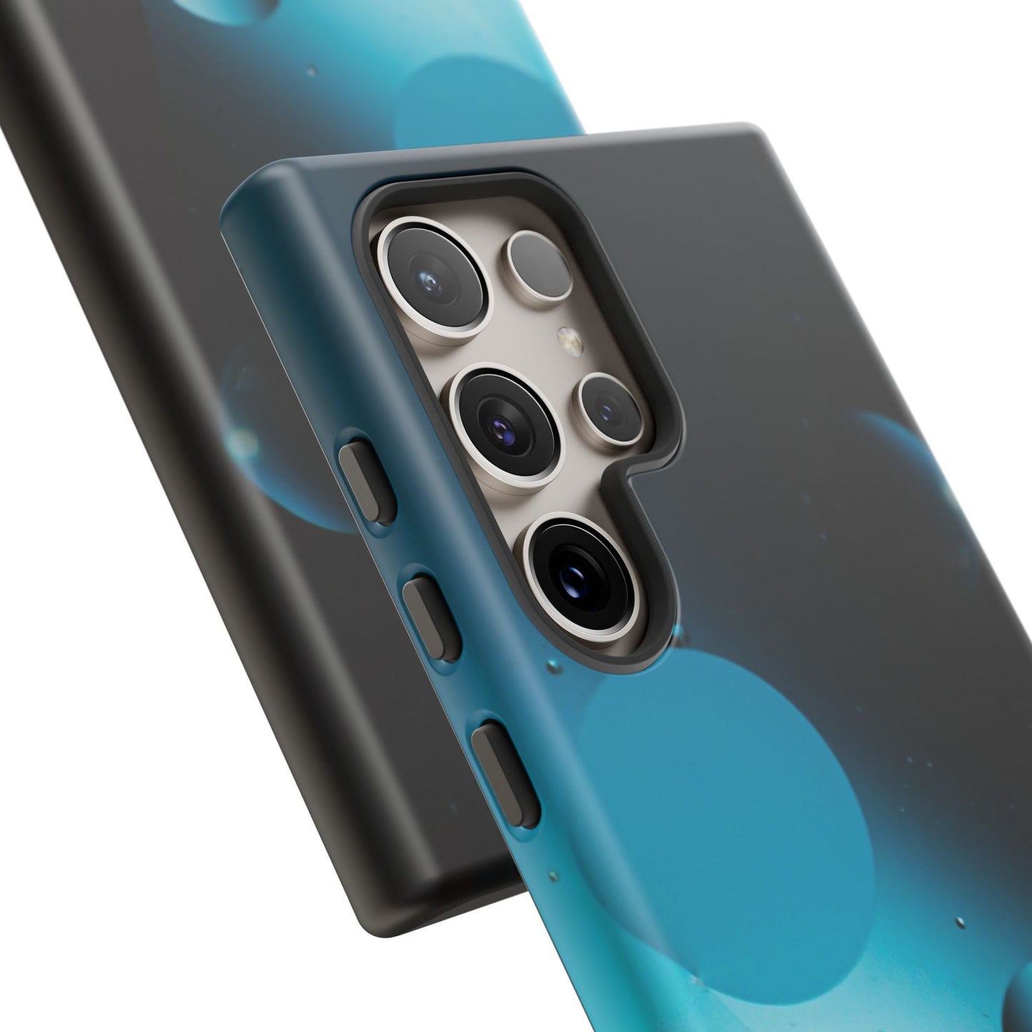 Samsung S24 series Tough Phone Cases - Blue bubbles