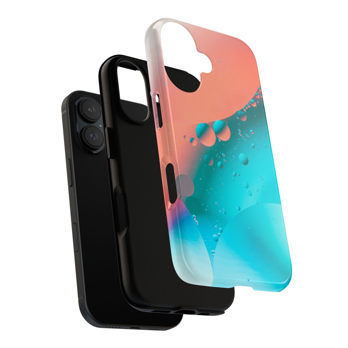 iPhone 16 series Tough Phone Case - Bubble Design for Stylish Protection
