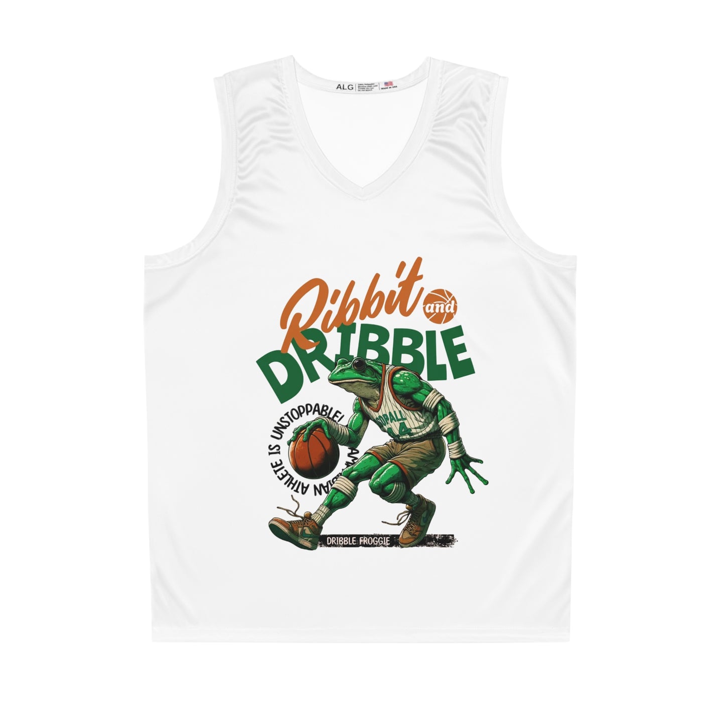 Ribbit dribble Basketball white Jersey - Fun Sportswear