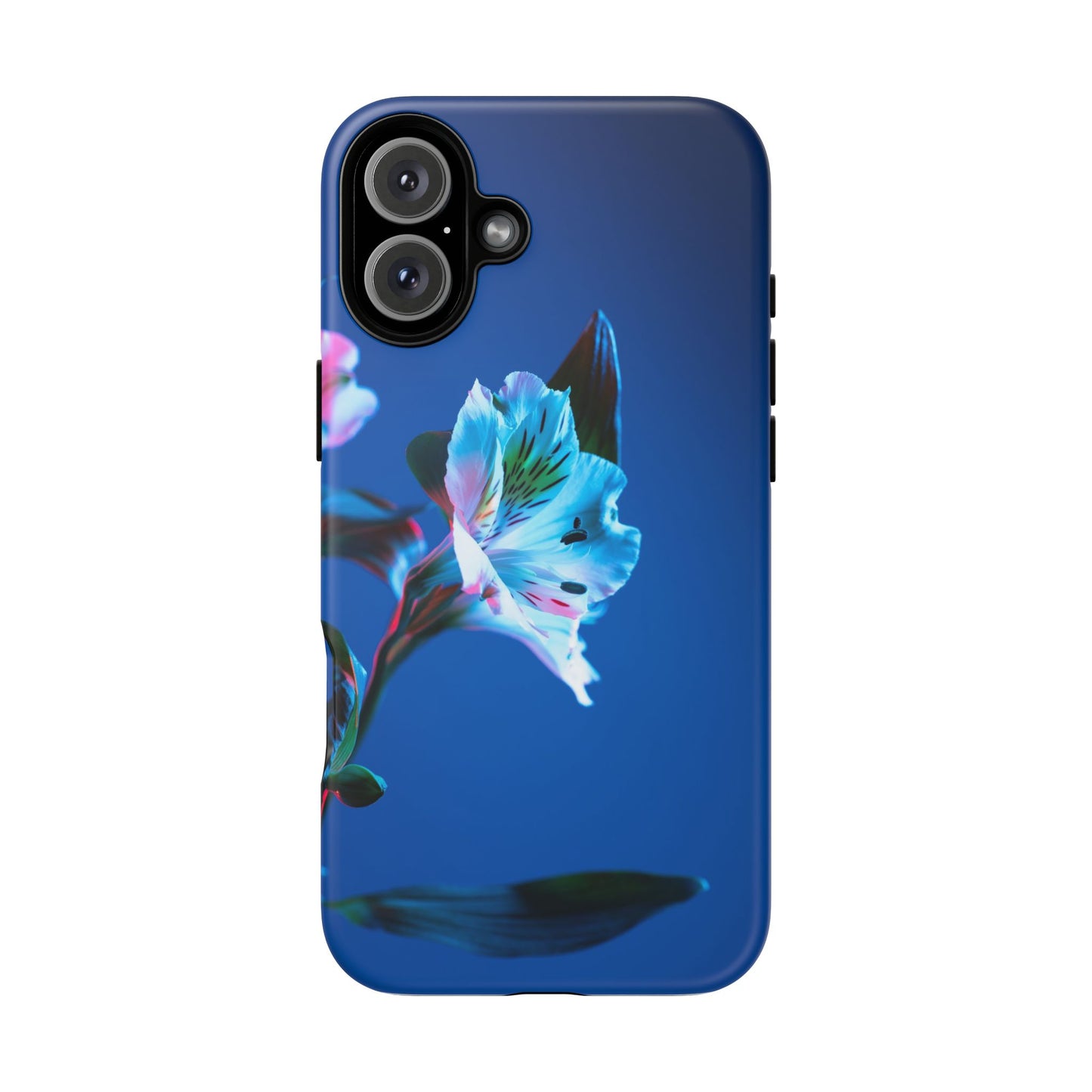 iPhone 16 series phone Case - Tough Cases blue orchid flower