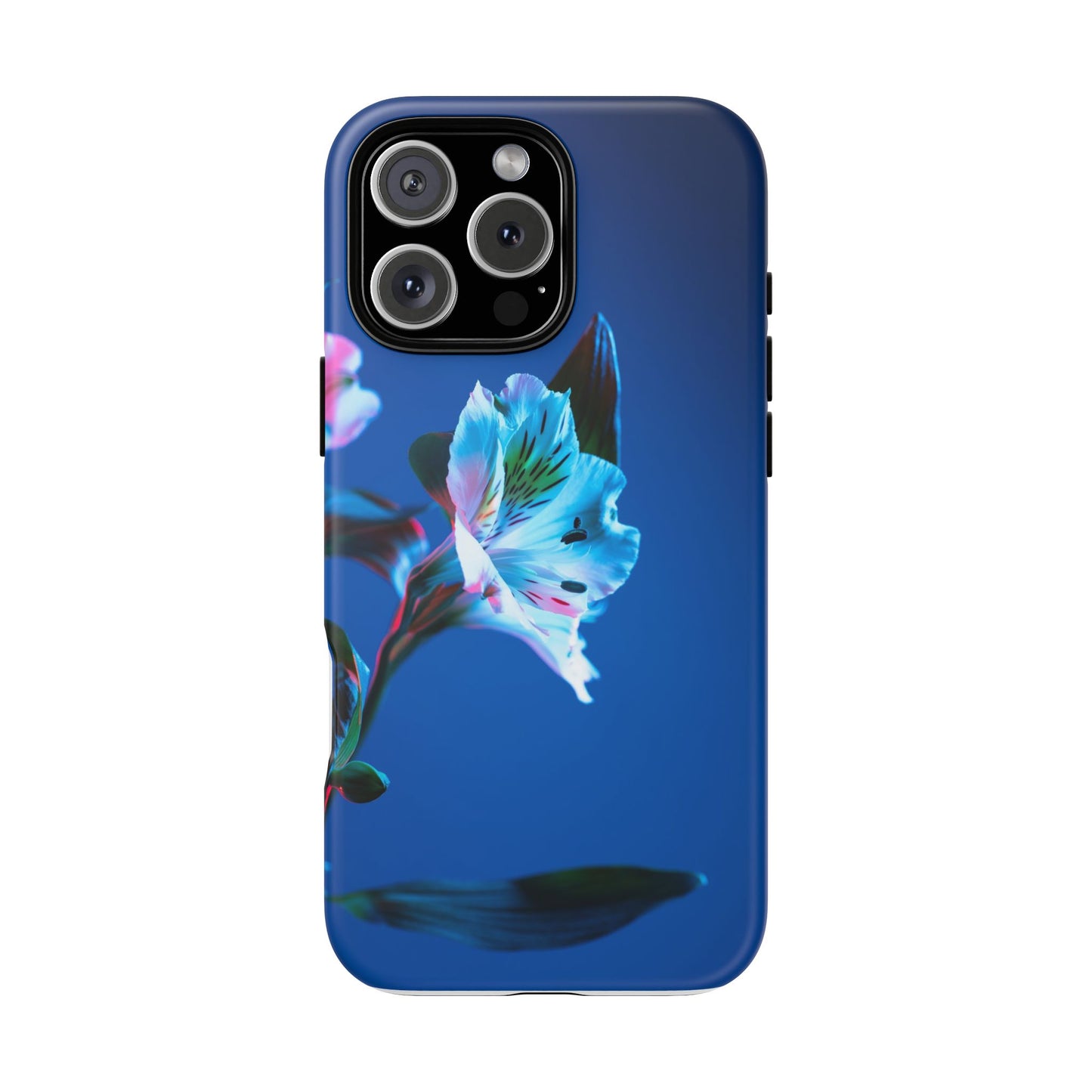iPhone 16 series phone Case - Tough Cases blue orchid flower