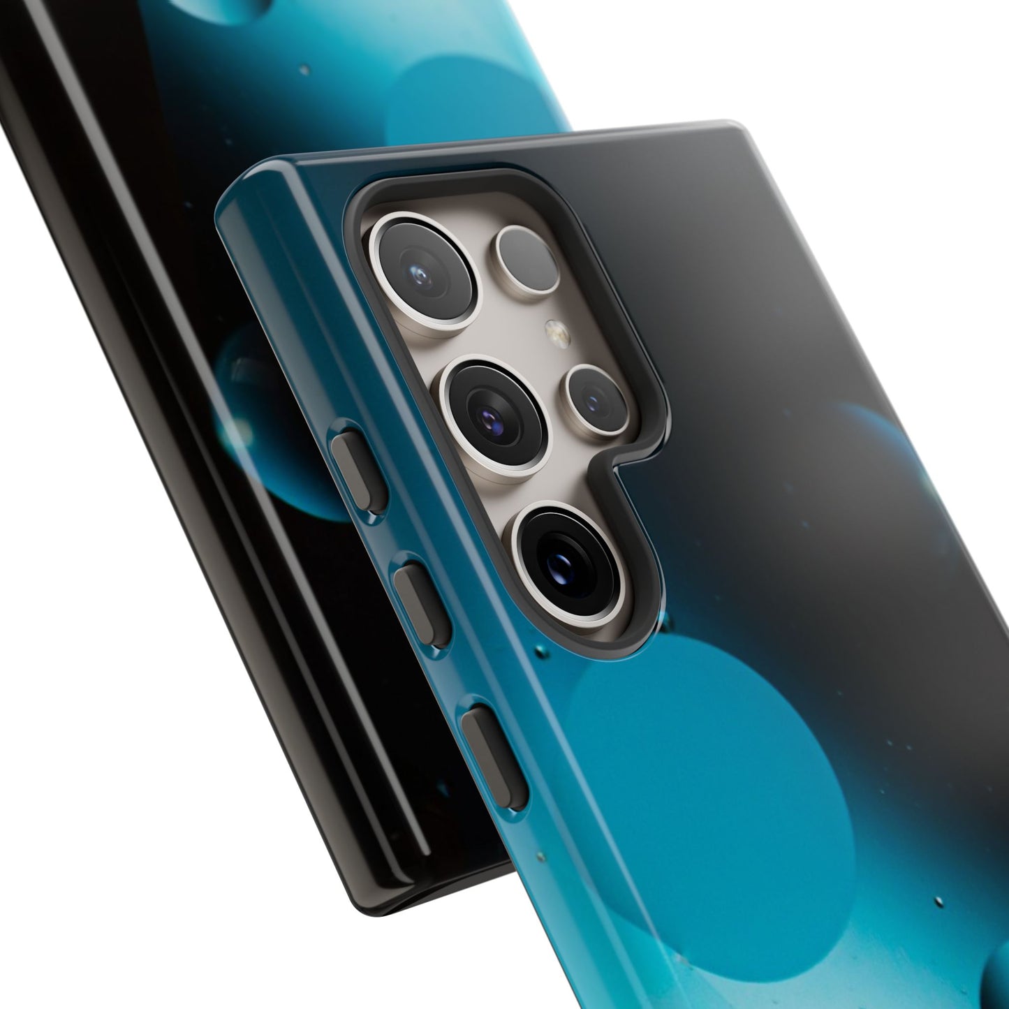 Samsung S24 series Tough Phone Cases - Blue bubbles