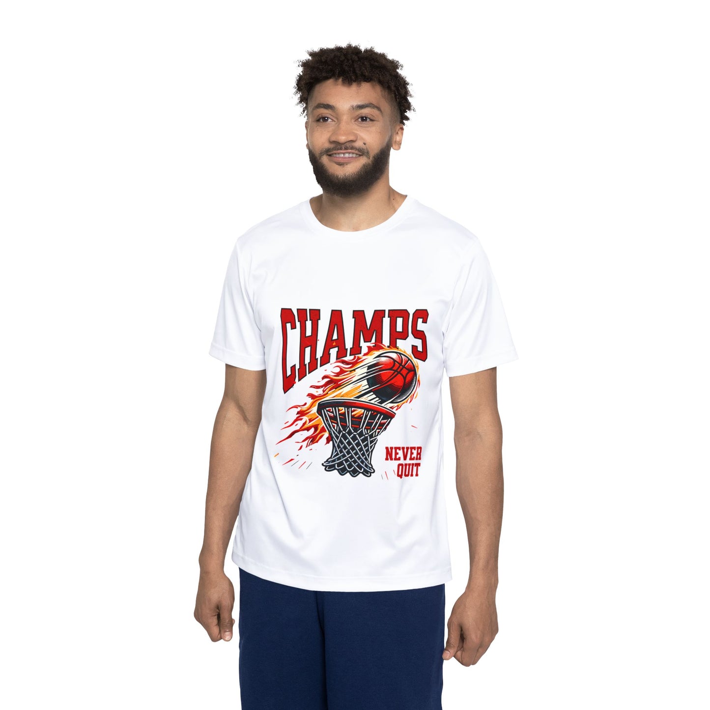 Basketball Champs Men's Sports white Jersey - Motivation Active Tee