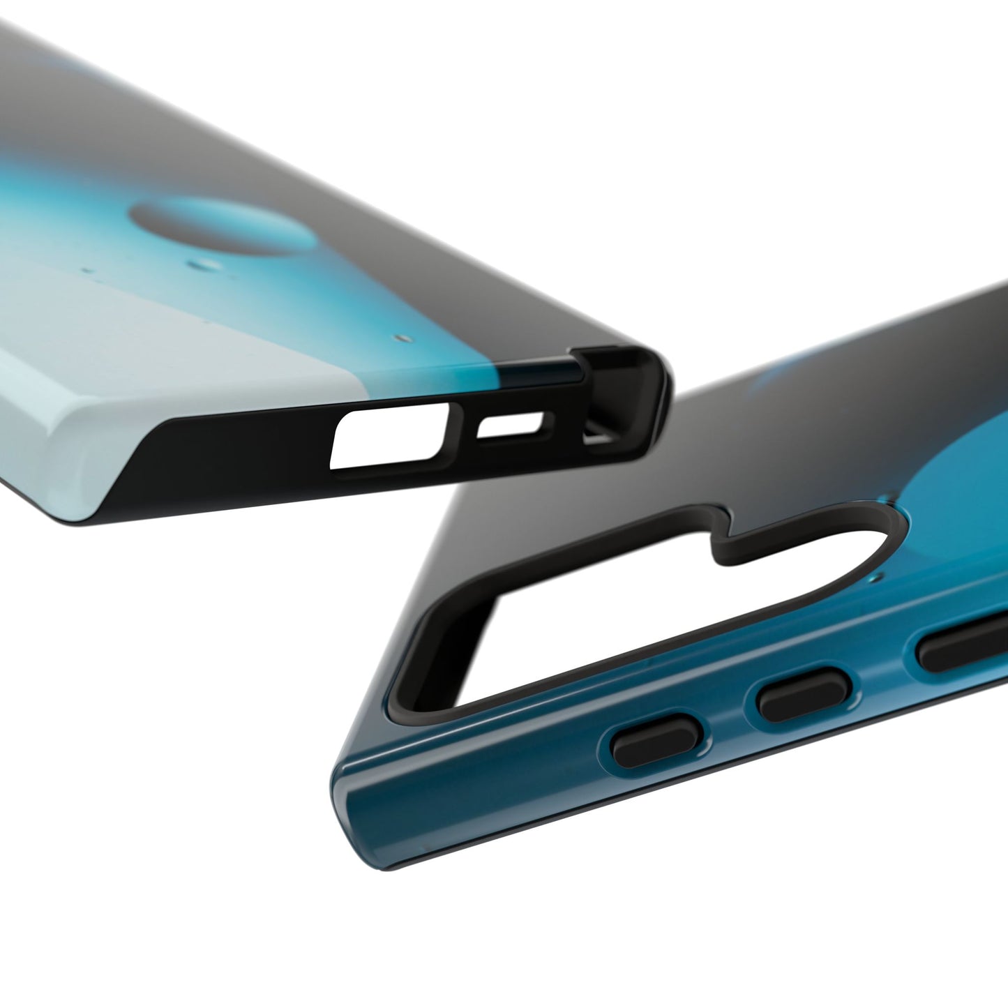 Samsung S24 series Tough Phone Cases - Blue bubbles