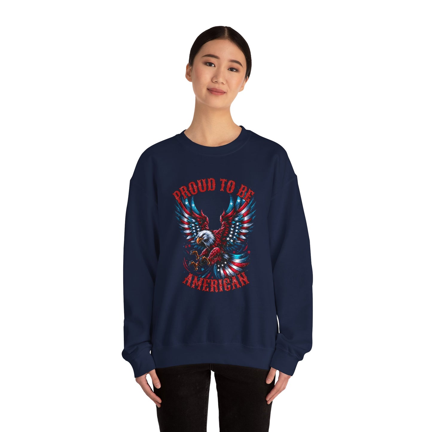 Proud American -Unisex Crewneck Sweatshirt -