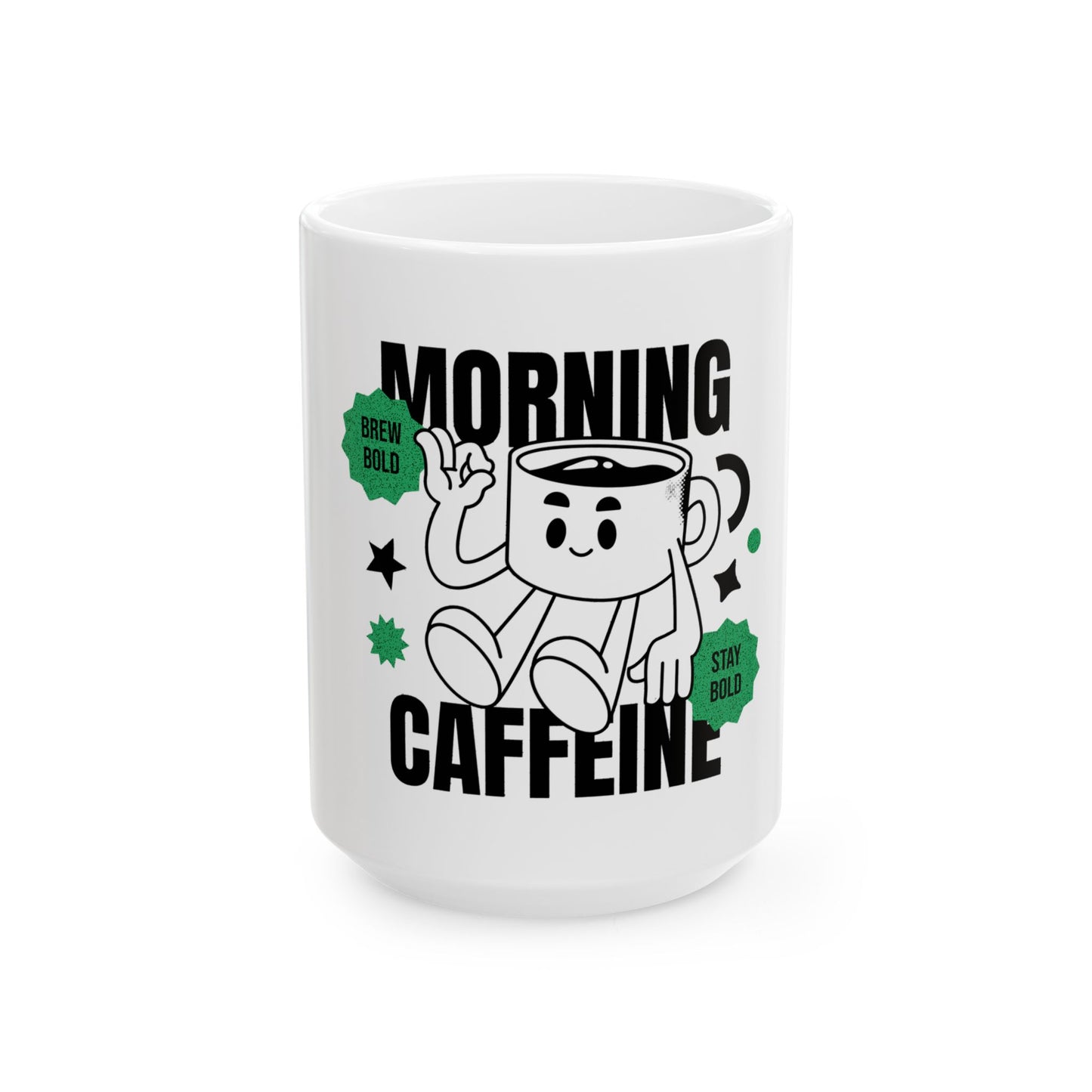 Bold Morning Caffeine Mug | Fun Coffee Cup for Coffee Lovers