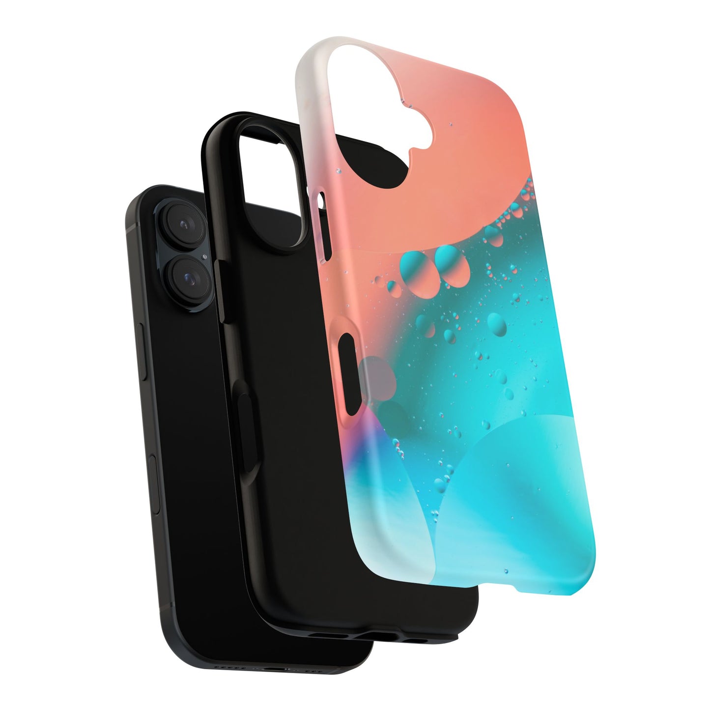 iPhone 16 series Tough Phone Case - Bubble Design for Stylish Protection