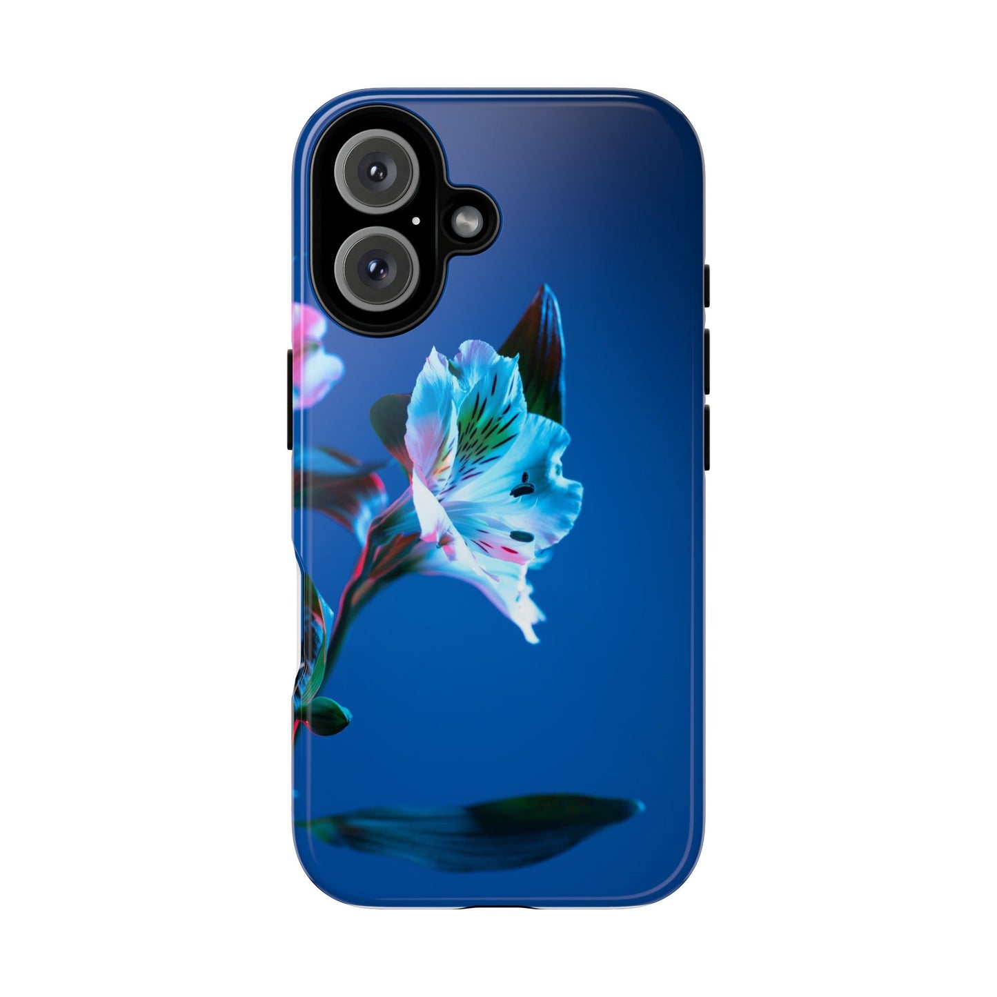 iPhone 16 series phone Case - Tough Cases blue orchid flower