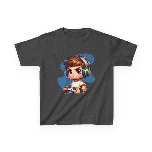 Printed  T-Shirt New York A gray crew neck t-shirt with a graphic print of a cartoon character wearing headphones on the front.