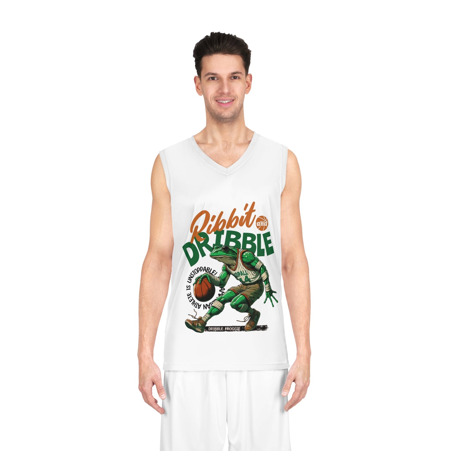 Ribbit dribble Basketball white Jersey - Fun Sportswear