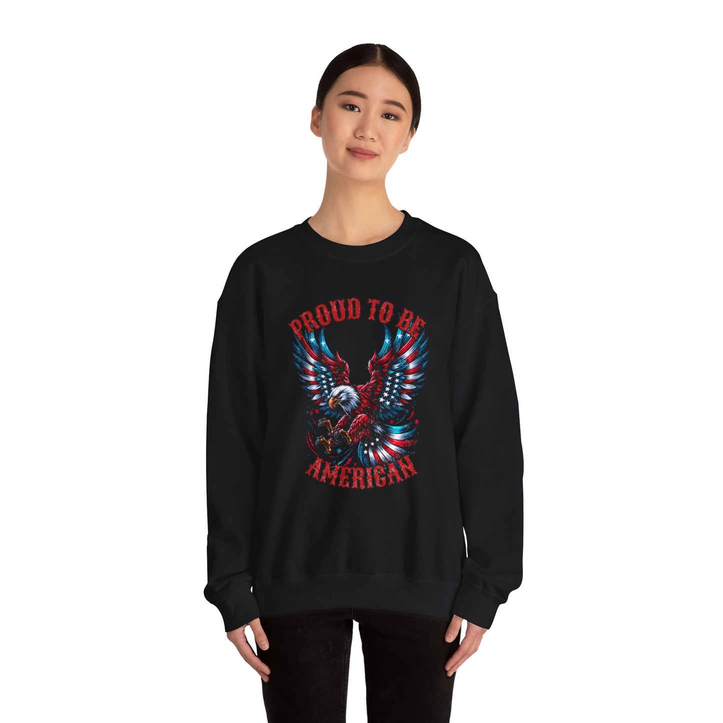 Proud American -Unisex Crewneck Sweatshirt -