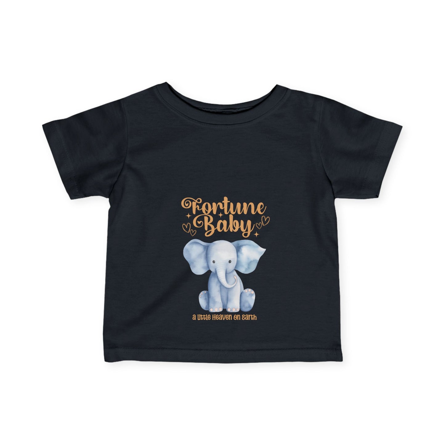 Fortune Baby Infant Fine Jersey Tee - Adorable Elephant Design for Newborns/kids