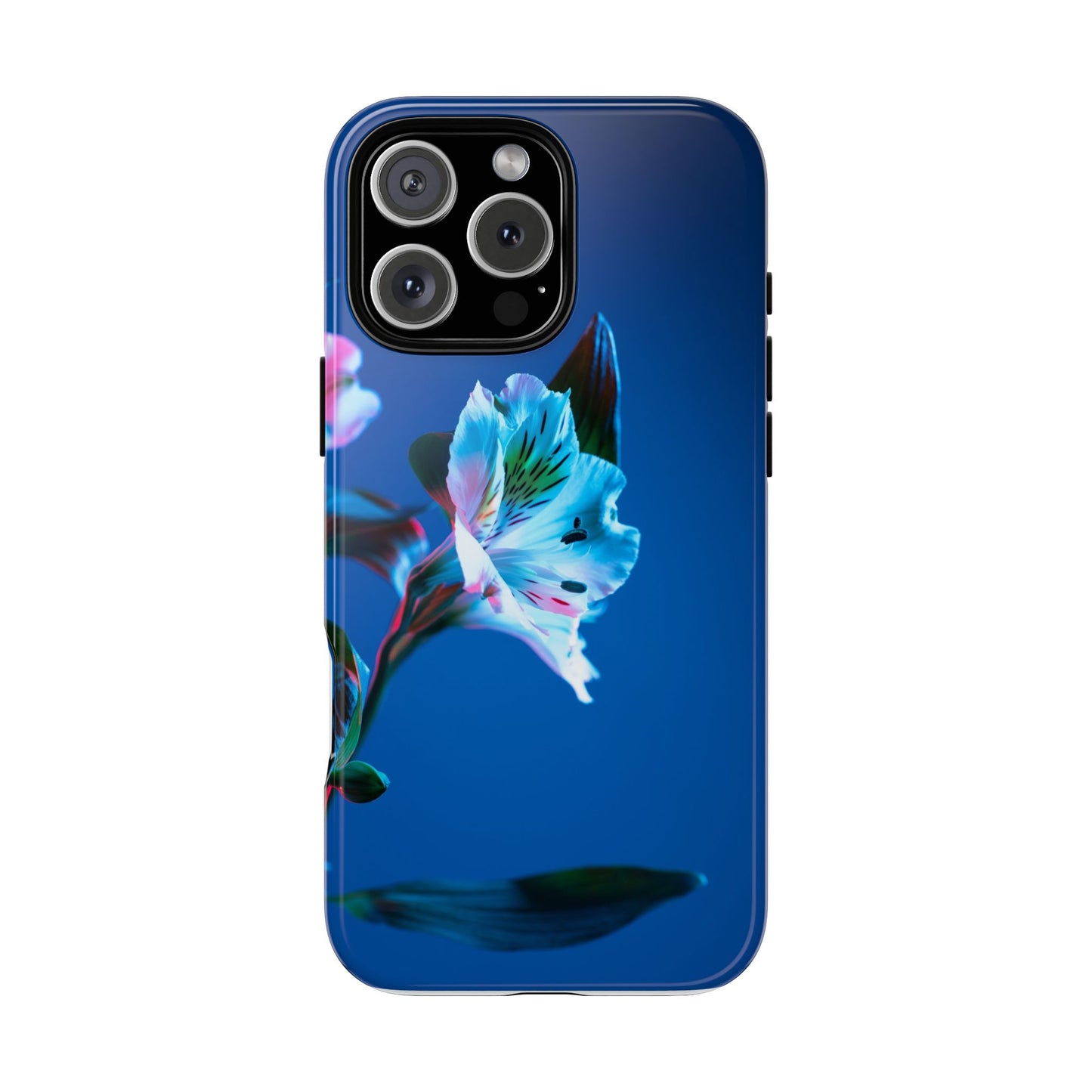 iPhone 16 series phone Case - Tough Cases blue orchid flower