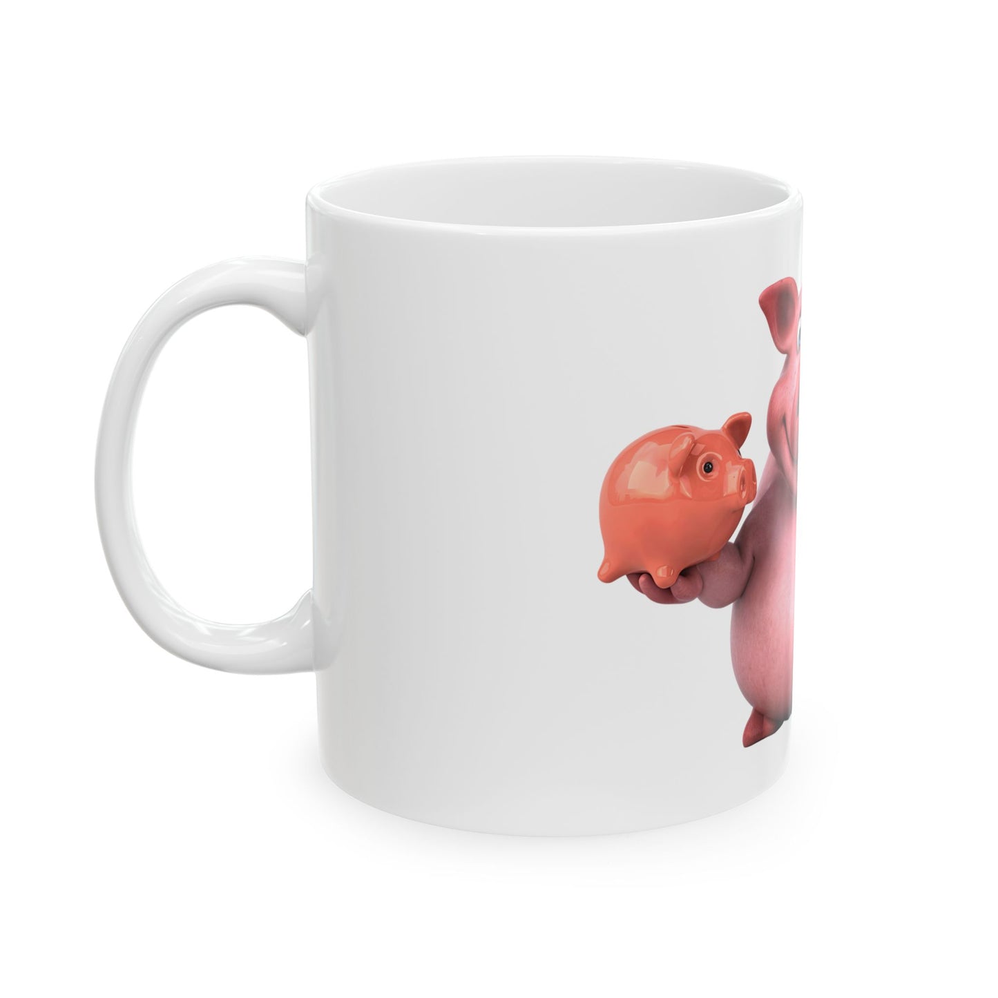 Cute Piggy Ceramic Mug - 11oz & 15oz Fun Animal Coffee Cup