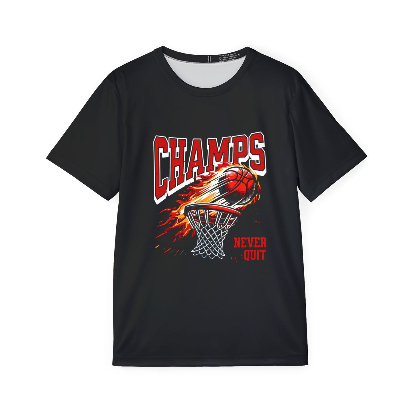 Champ Men's Sports black Jersey - Just Keep Moving Forward Active Tee