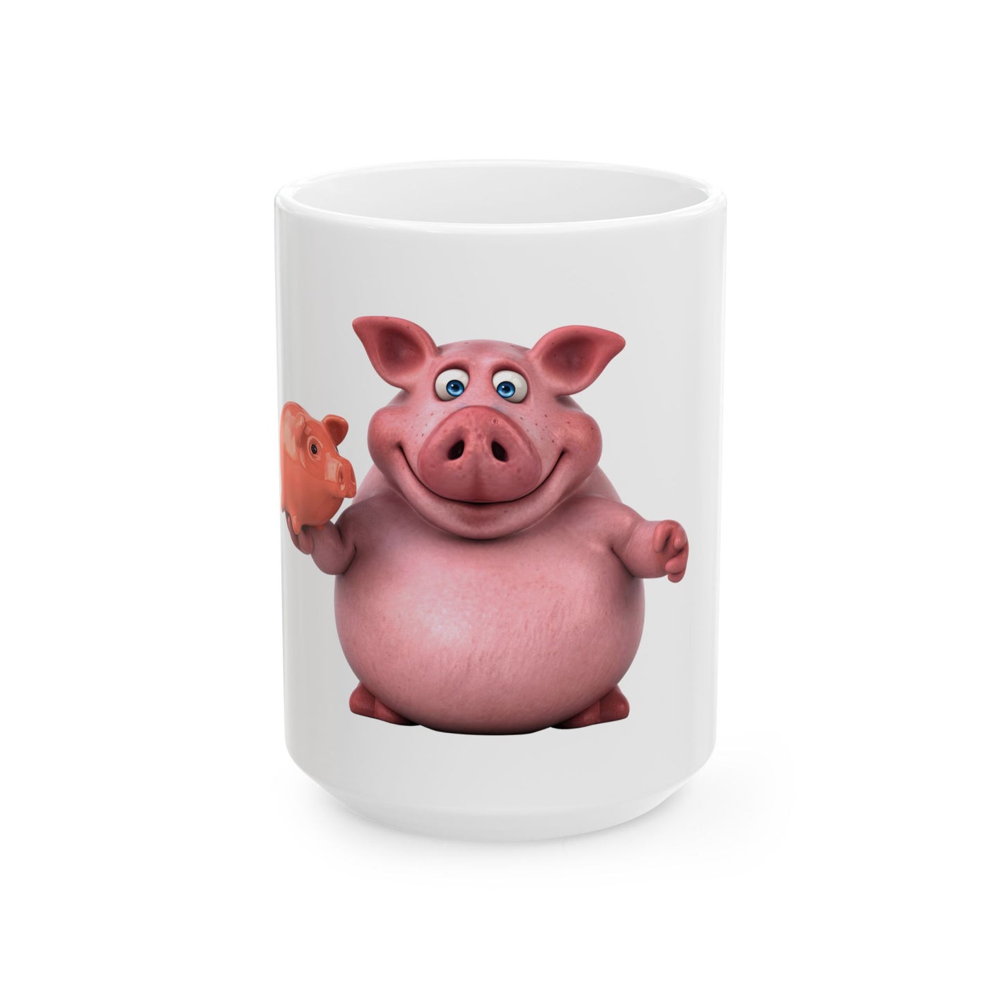 Cute Piggy Ceramic Mug - 11oz & 15oz Fun Animal Coffee Cup