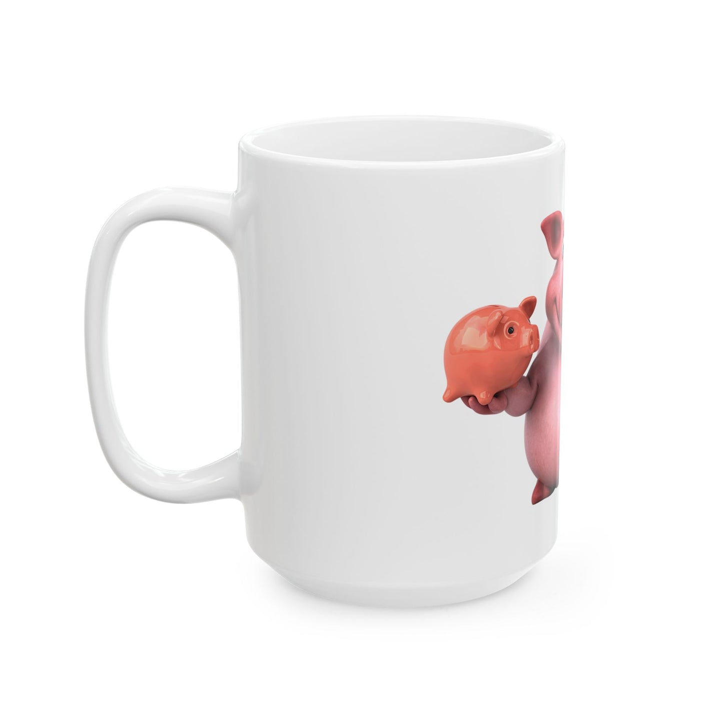 Cute Piggy Ceramic Mug - 11oz & 15oz Fun Animal Coffee Cup